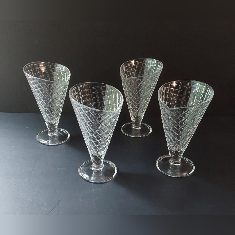 Rocco Bormioli Waffle Cone Ice Cream Gelato Sundae Cups (4)